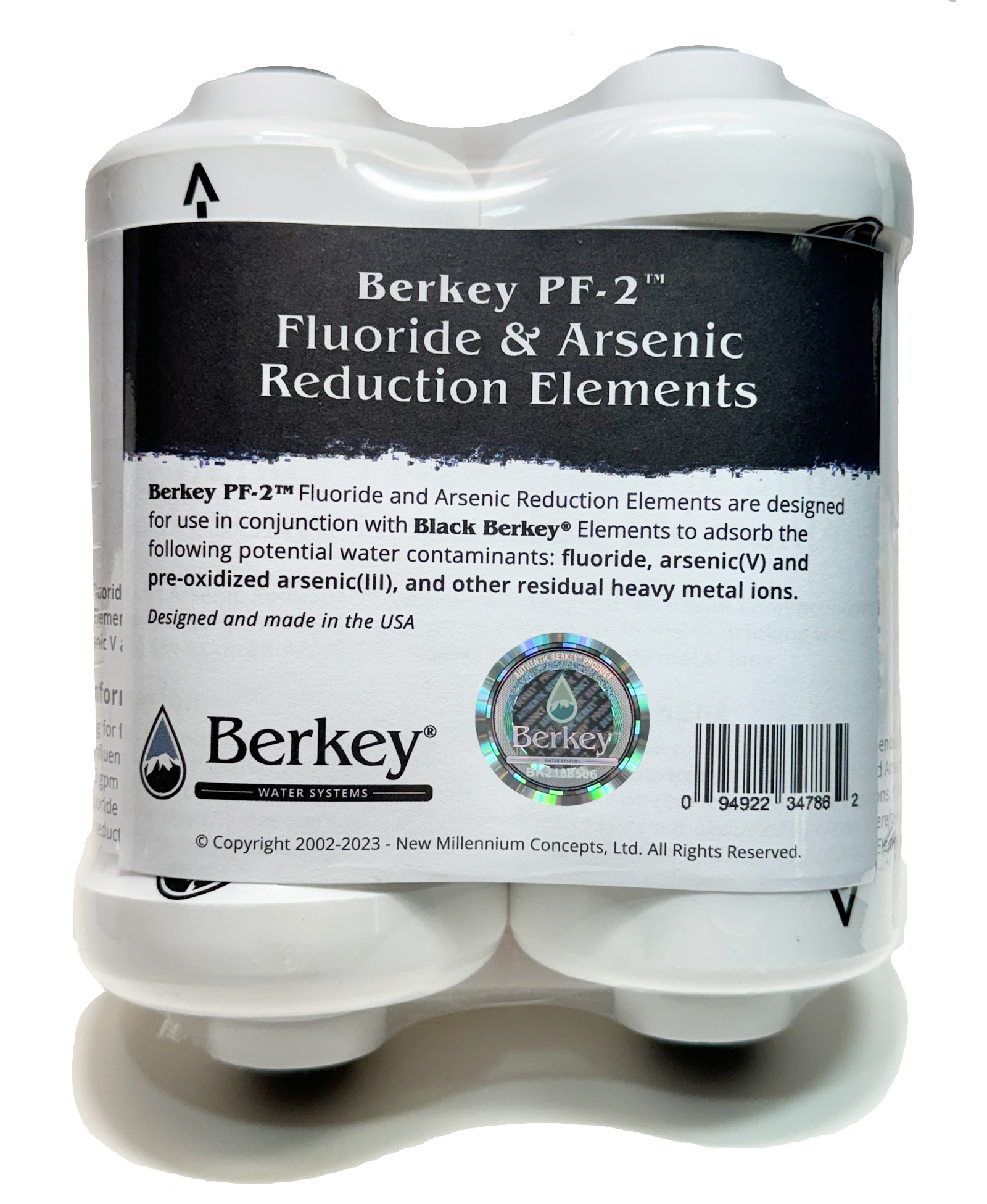 Berkey PF2 Fluoride and Arsenic filter replacements - 2 pack