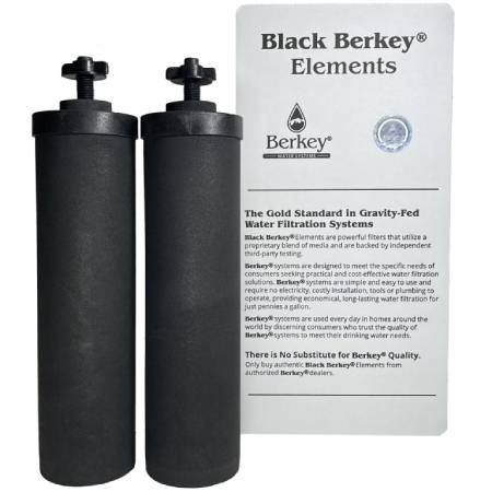 Black Berkey replacement filter elements - 2 pack